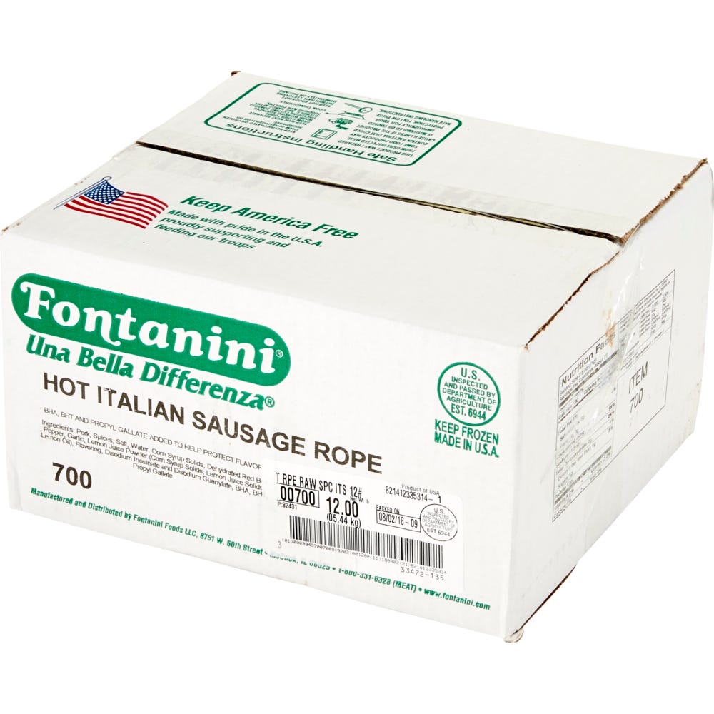 Raw Rope Hot Italian Sausage