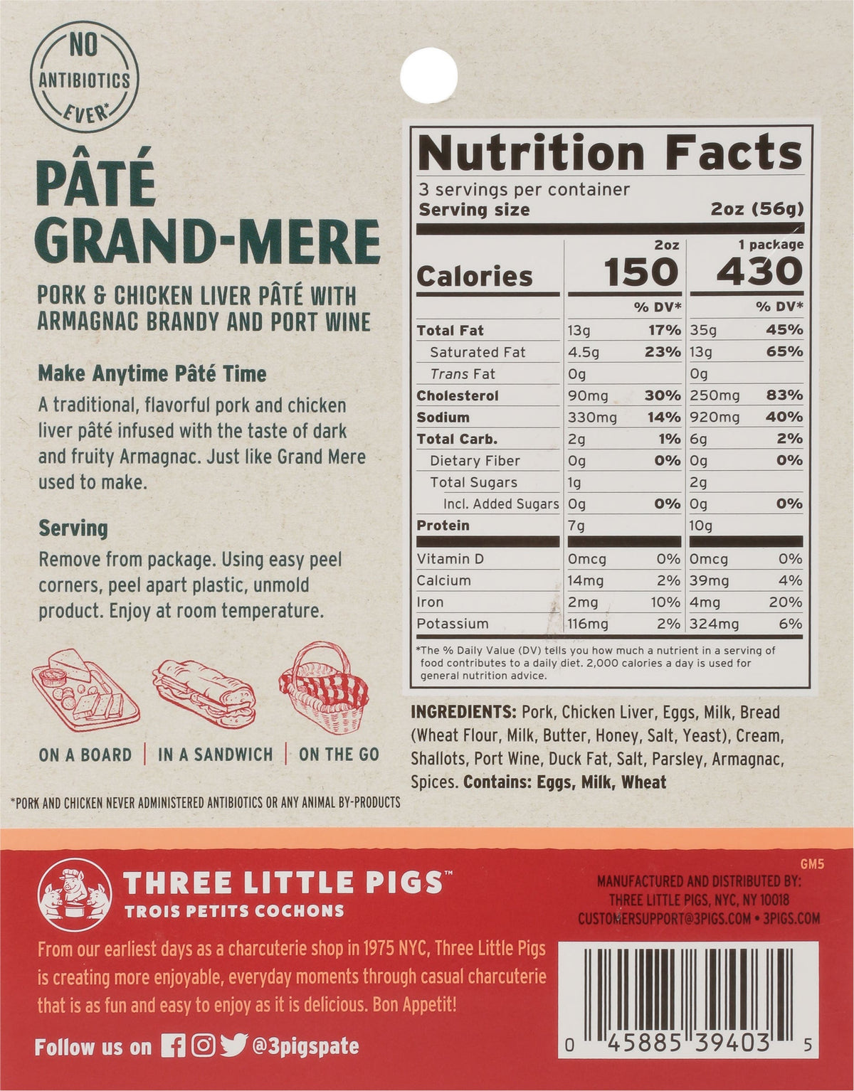 Trois Petits Cochons Grand Mere Pate
