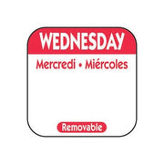 Wednesday 1 Inch Removable Labels