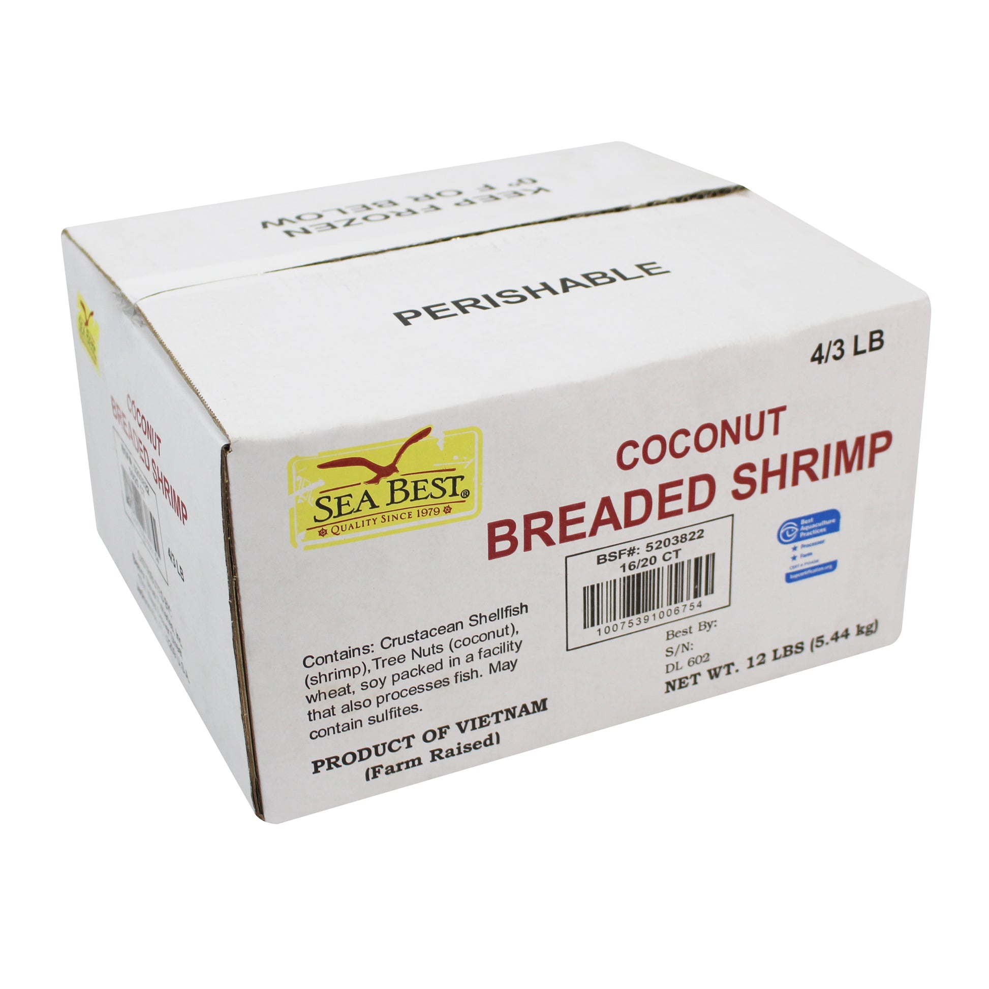 Coconut Breaded Shrimp 16/20