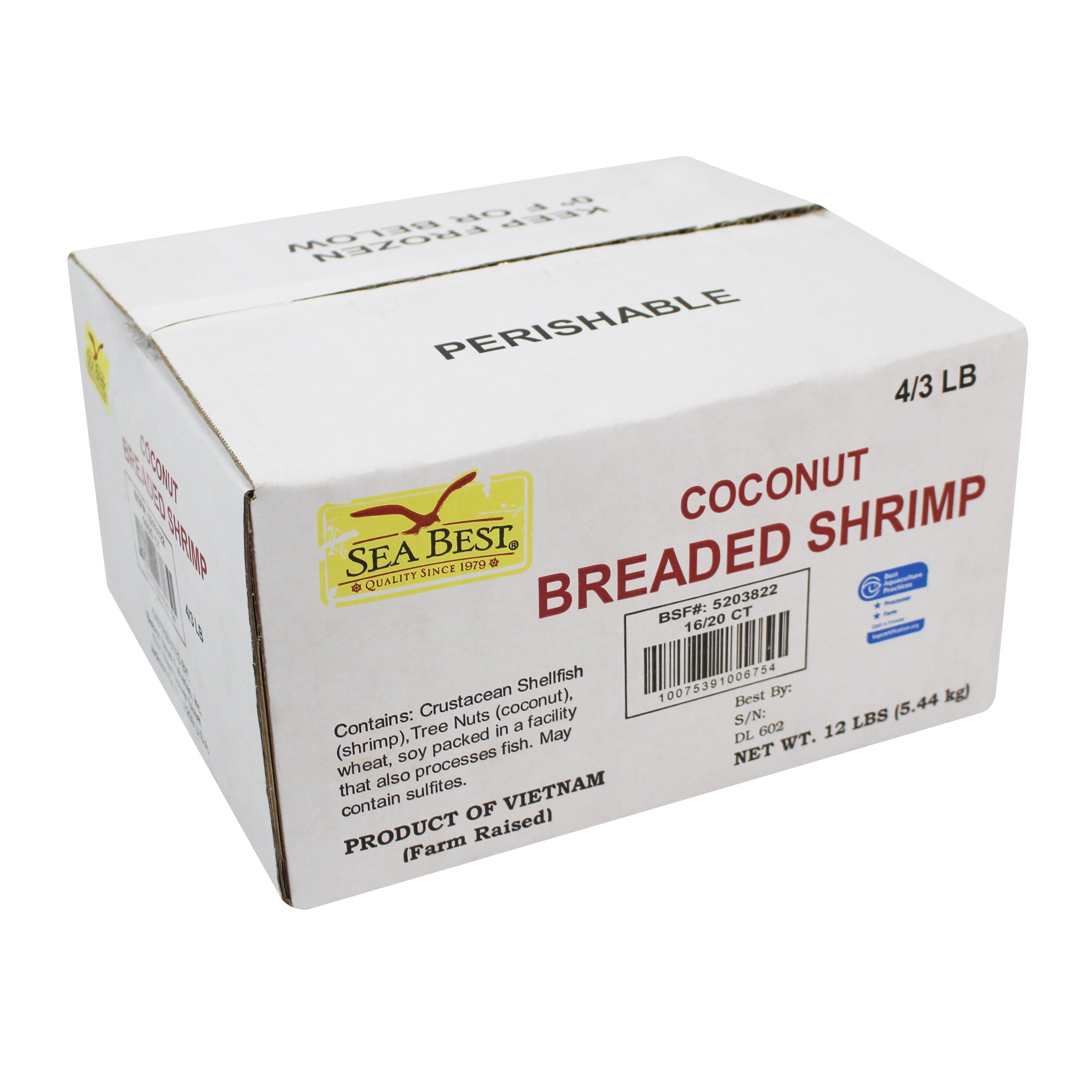 Coconut Breaded Shrimp 16/20