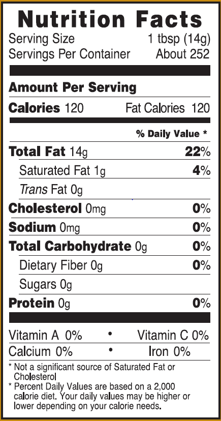 100% Pure Canola Oil