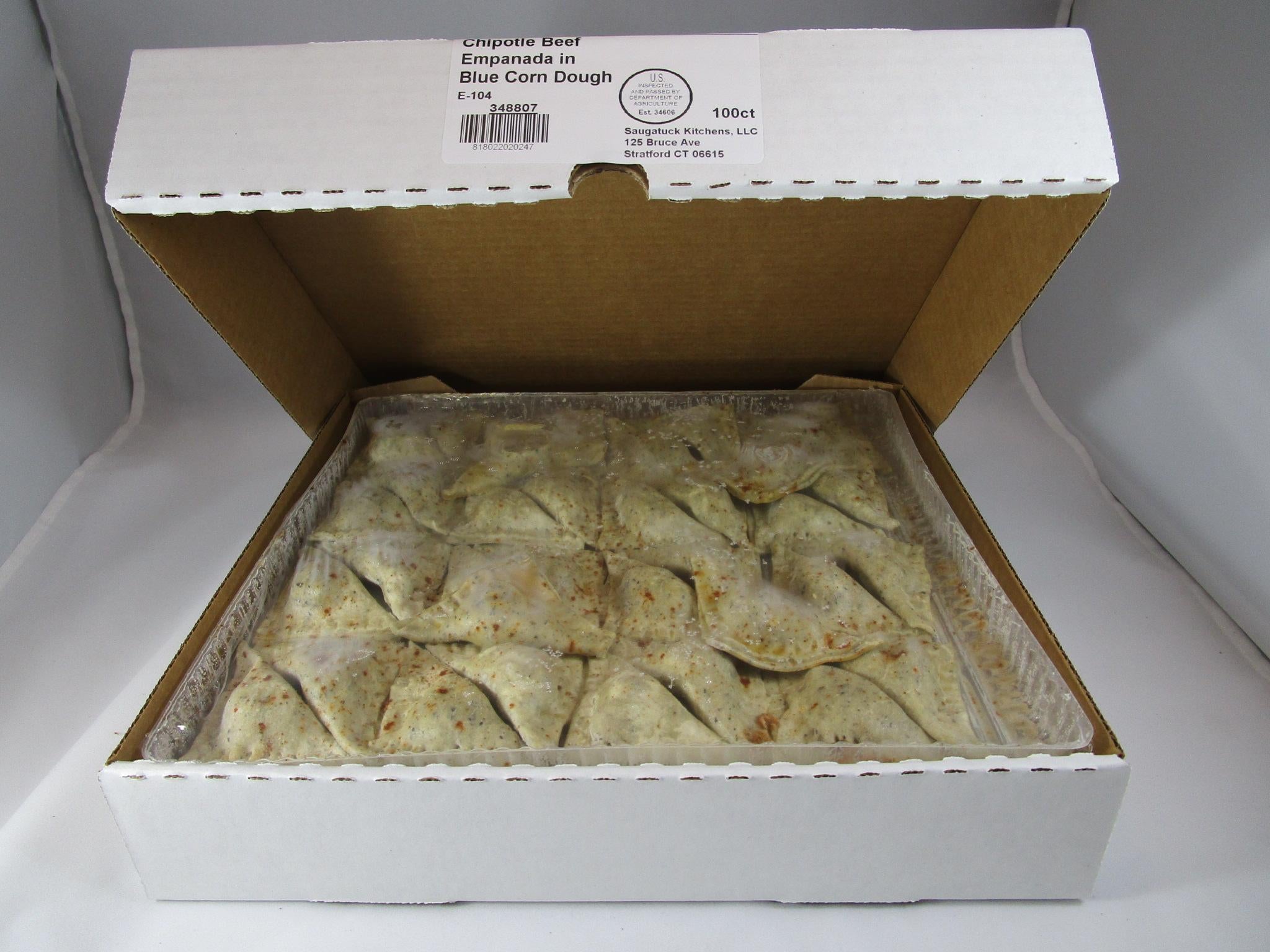 Chipotle Beef in Blue Corn Empanada