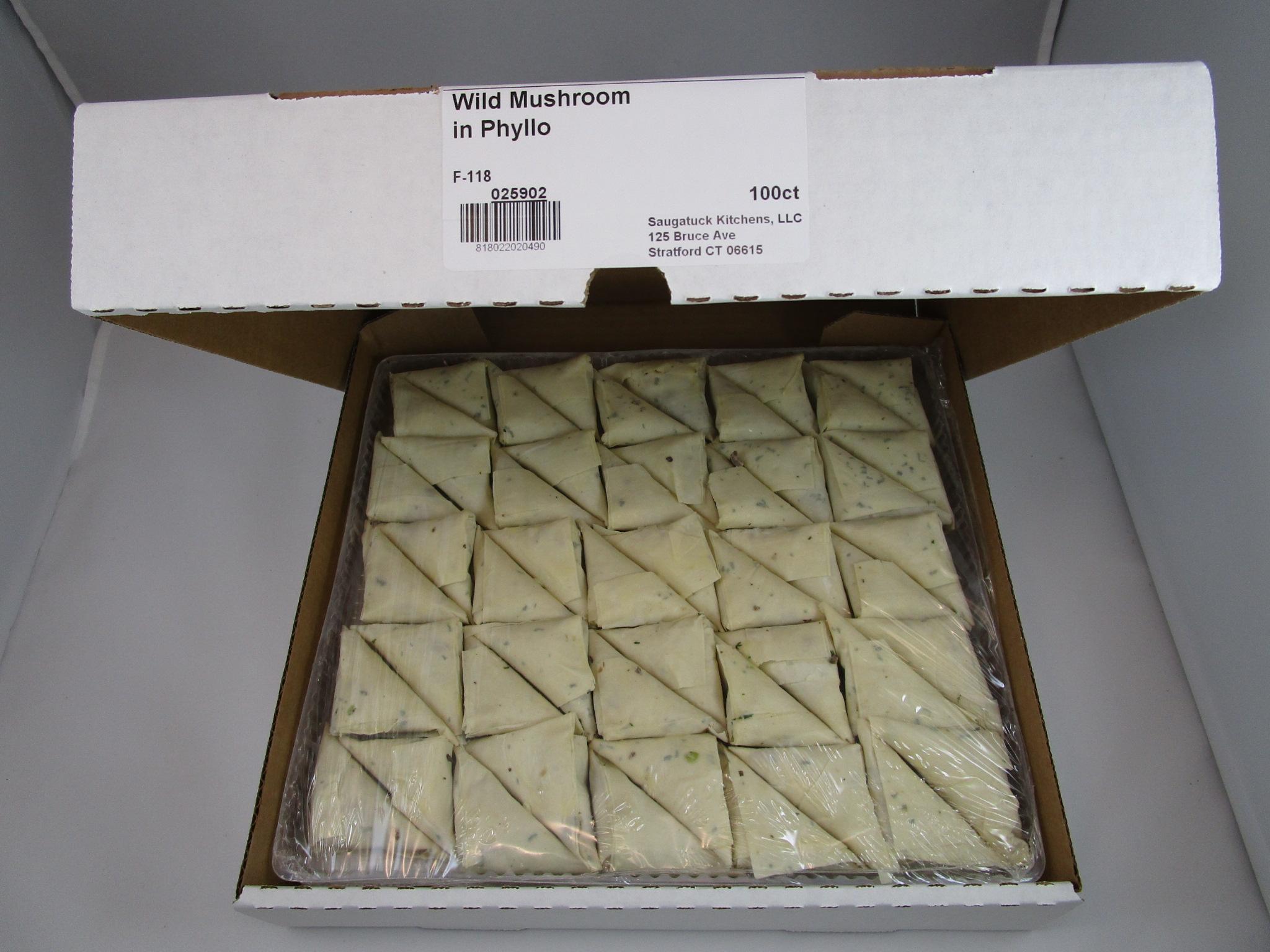 Wild Mushrooms in Phyllo Triangle