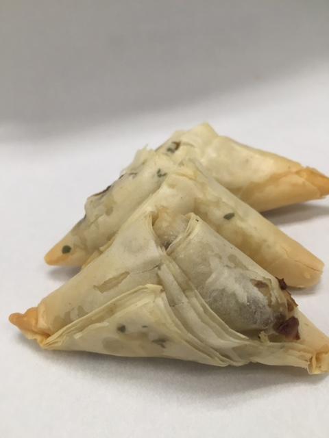 Wild Mushrooms in Phyllo Triangle