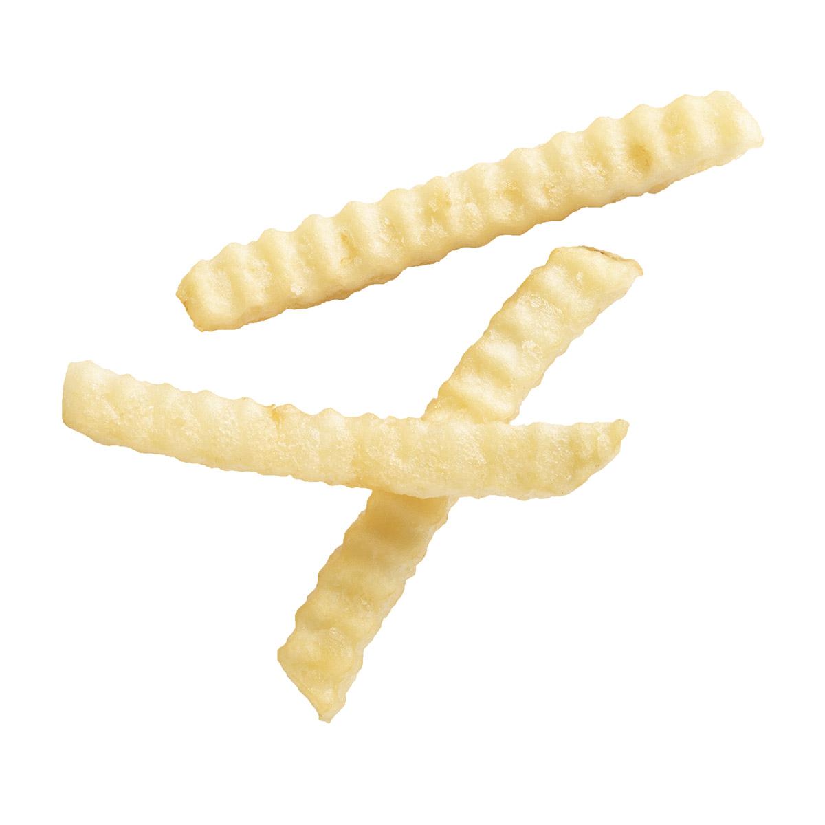 1/2 Inch Clear Coat Crinkle Cut Fries