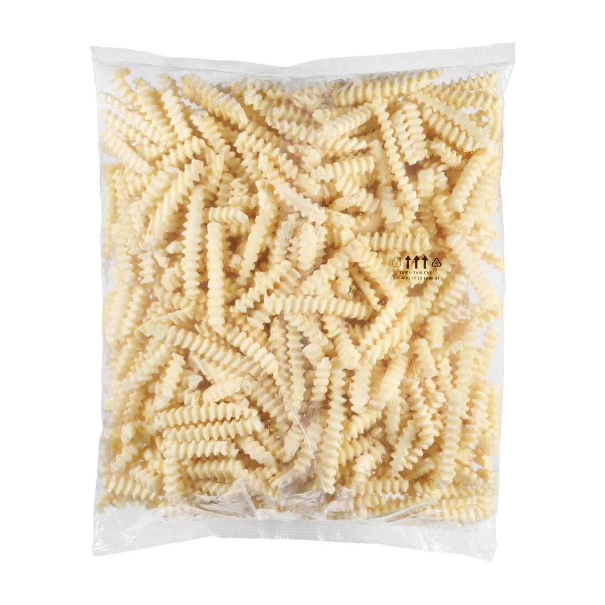 1/2 Inch Clear Coat Crinkle Cut Fries