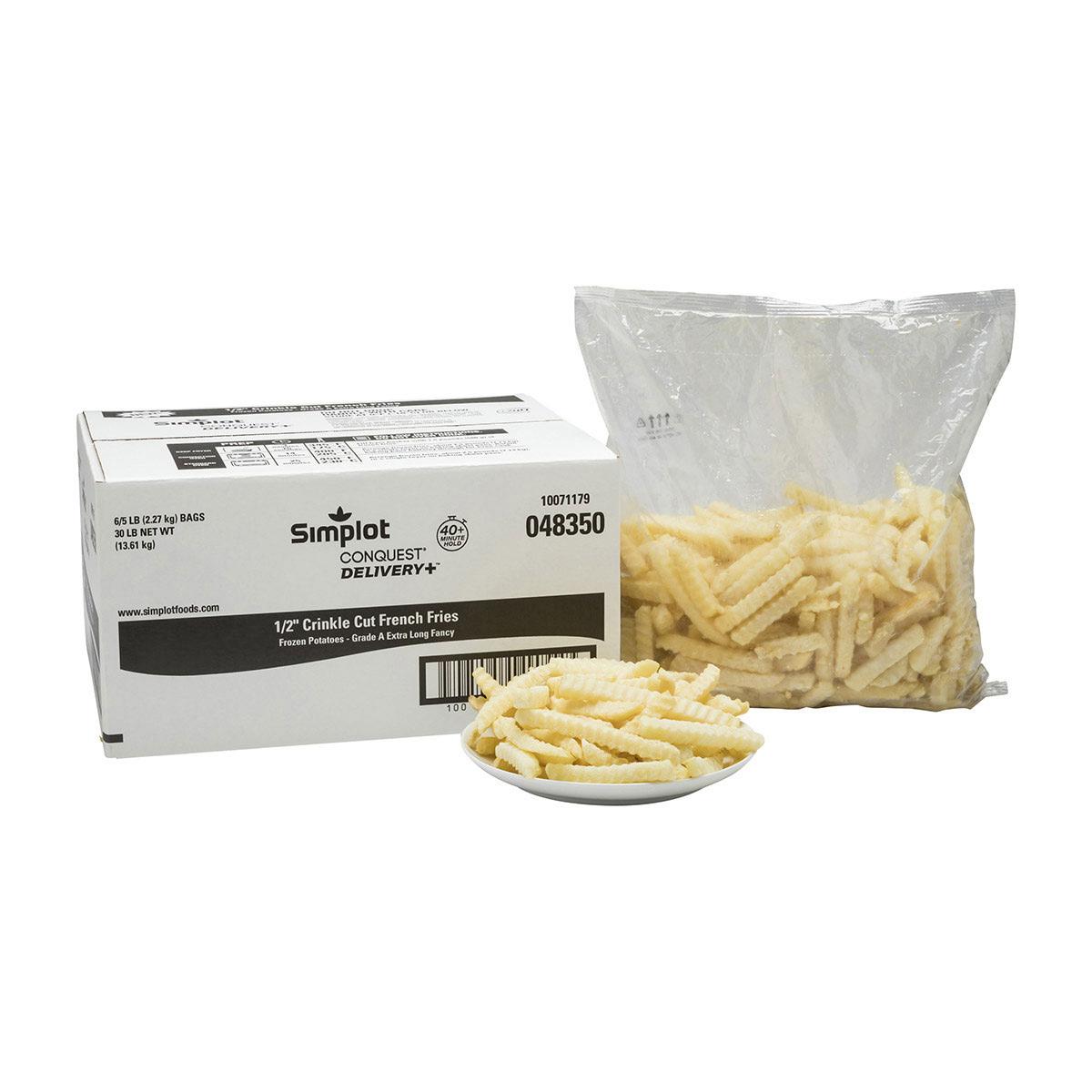 1/2 Inch Clear Coat Crinkle Cut Fries