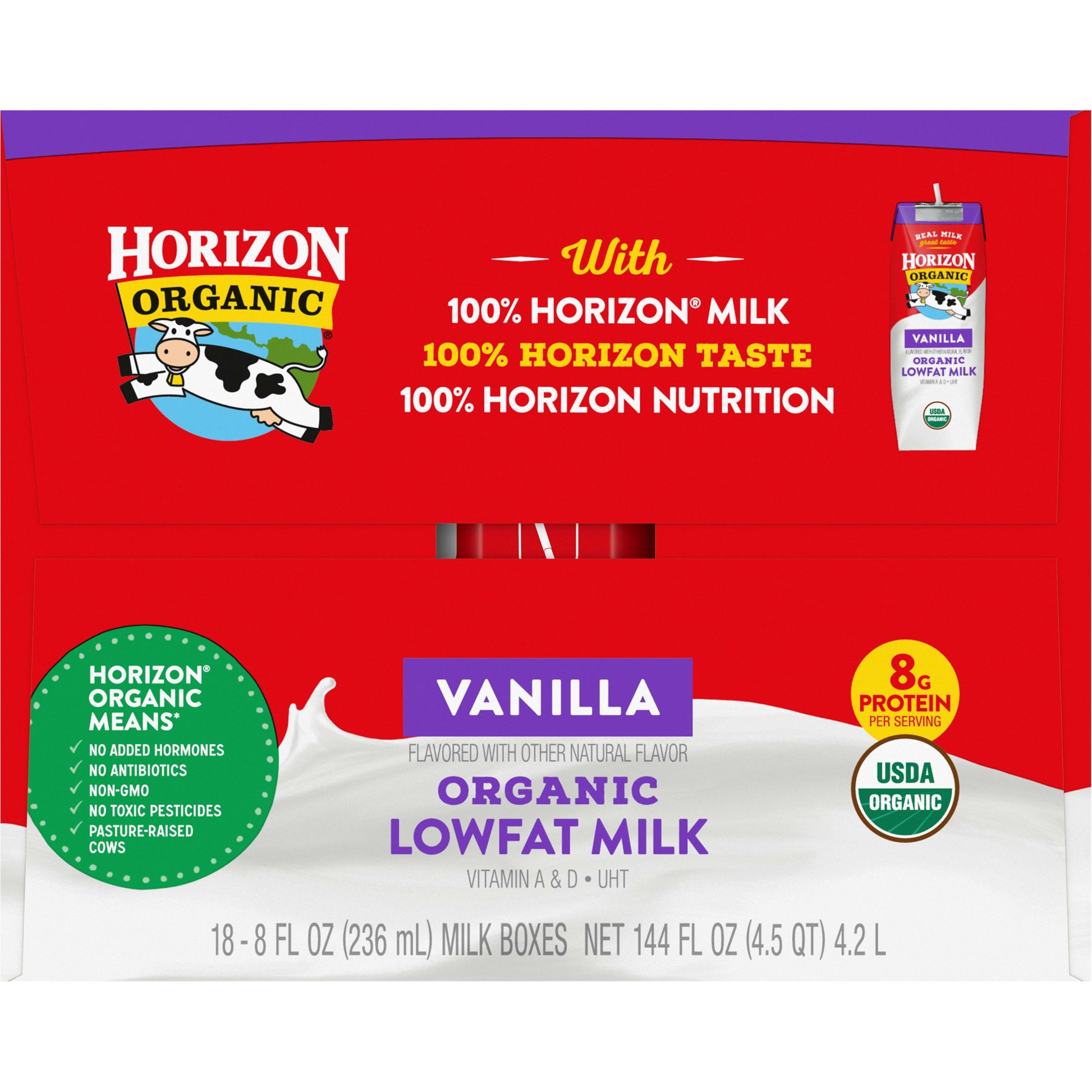 * Organic Low Fat Vanilla Milk