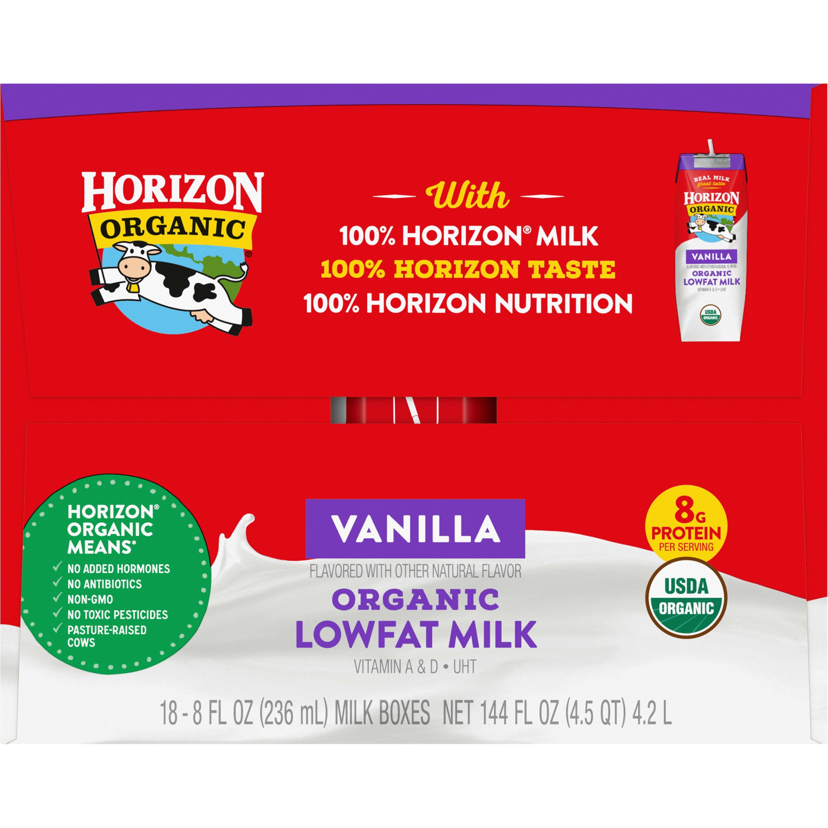 * Organic Low Fat Vanilla Milk