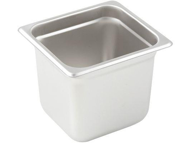 6 Inch Deep Stainless Steel Steam Table 1/6 Size