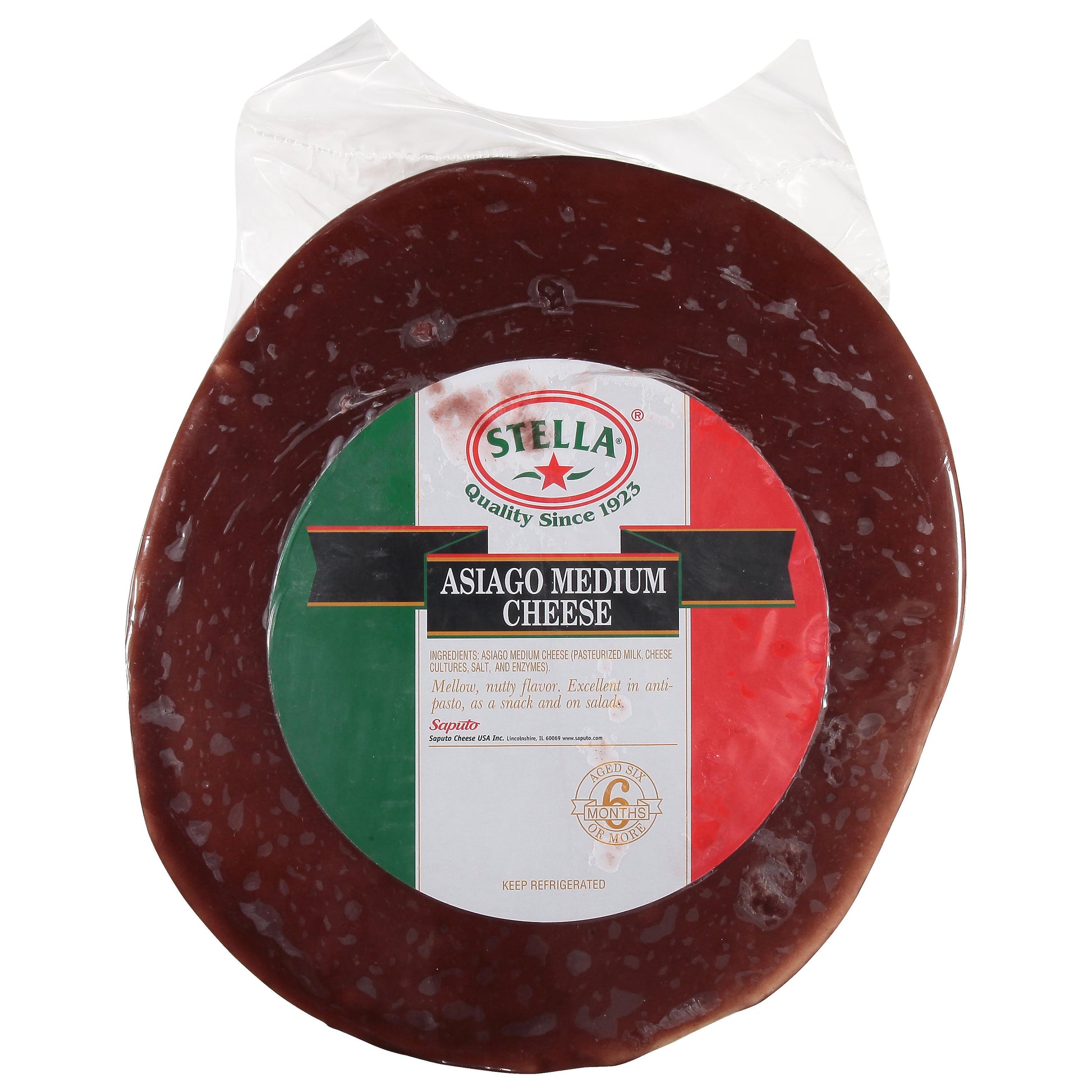 Asiago Mellow Brown Wax Cheese