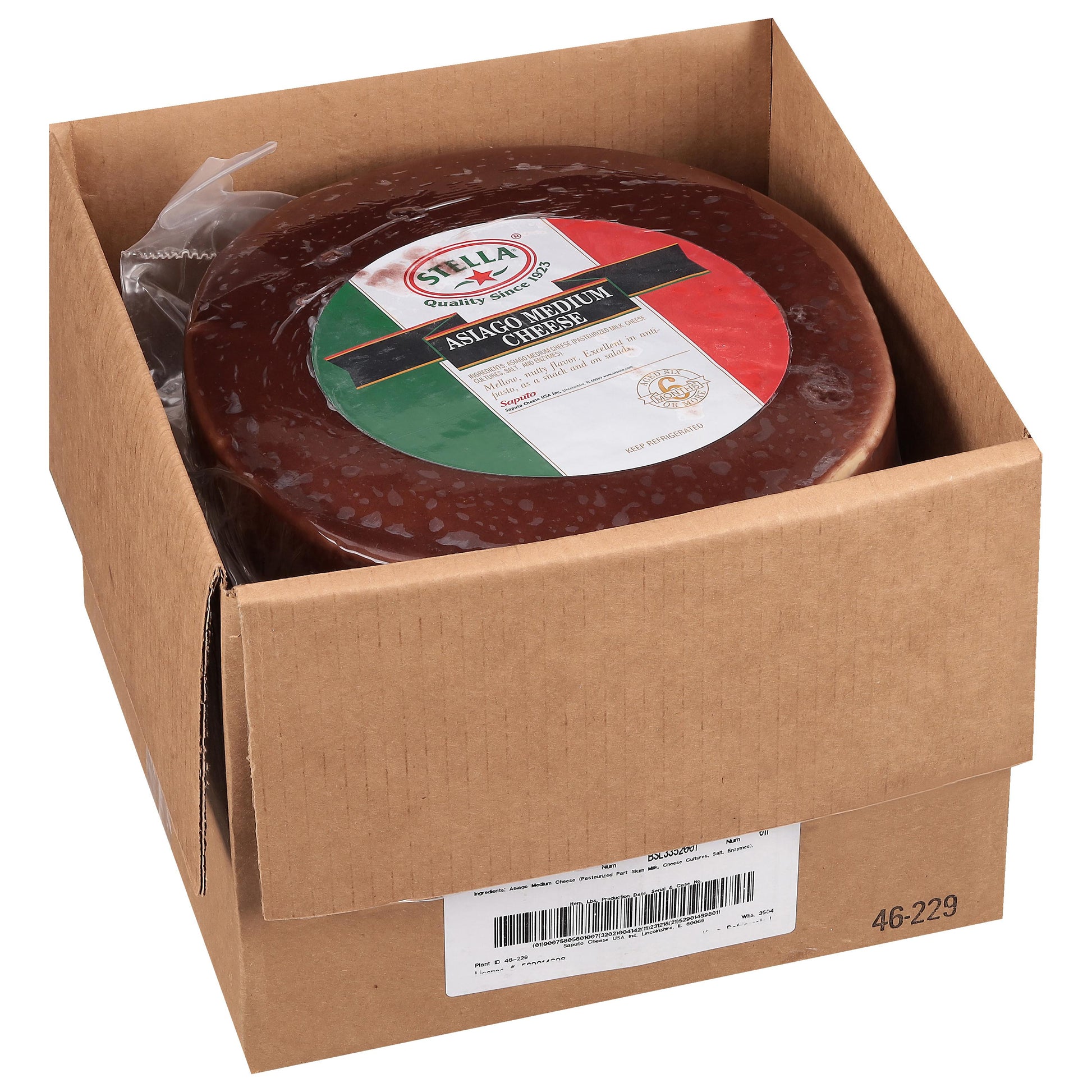Asiago Mellow Brown Wax Cheese