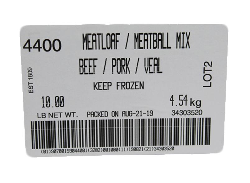 Meatloaf/Meatball Mix (Pork/Veal/Beef)