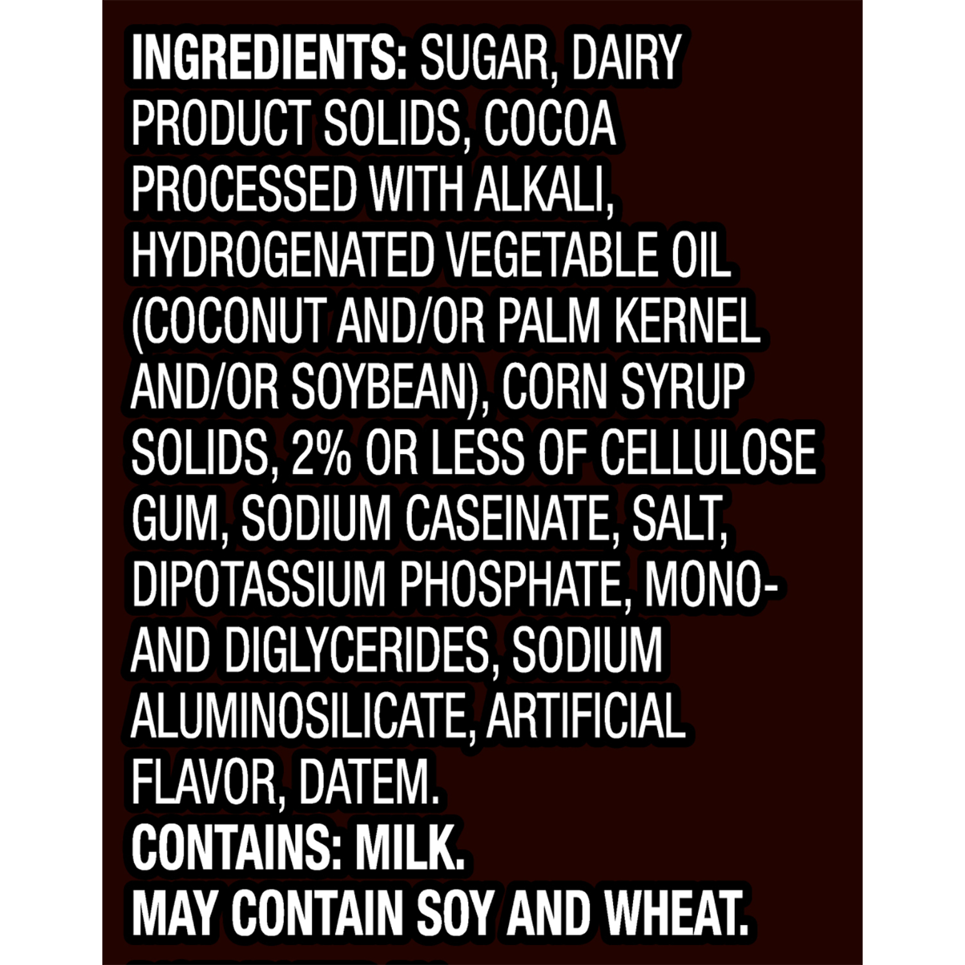 * Dark Hot Chocolate Mix for Machine