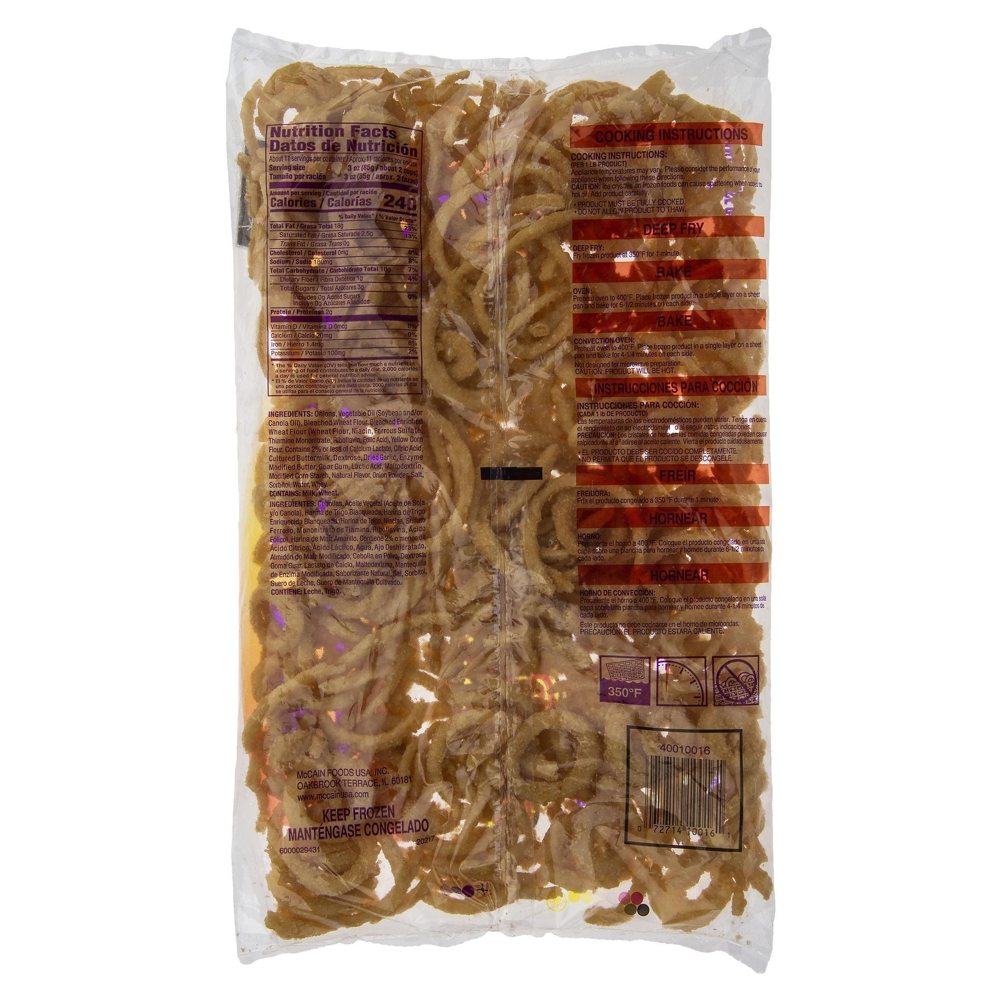 1/8 Inch Breaded Onion Slivers