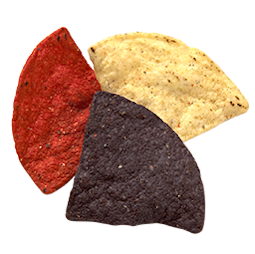 * Cooked Tri-Color Triangle Chips