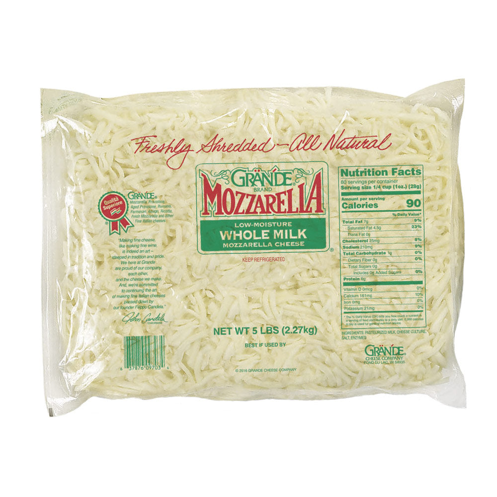 Whole Milk Shredded Mozzarella Cheese