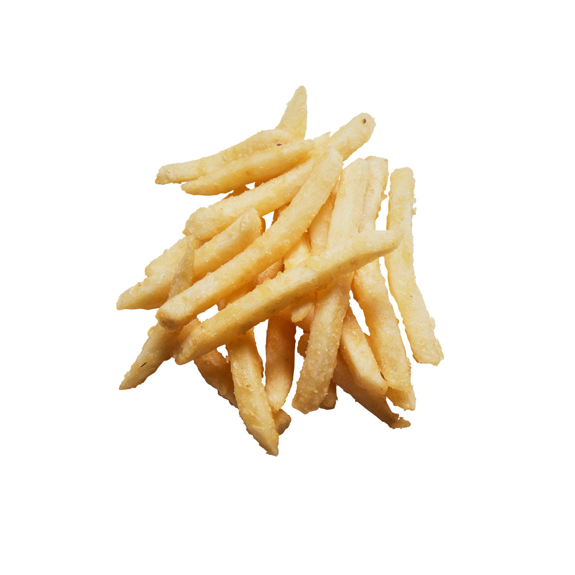 * 3/8 Inch Regular Cut Clear Coated Fries