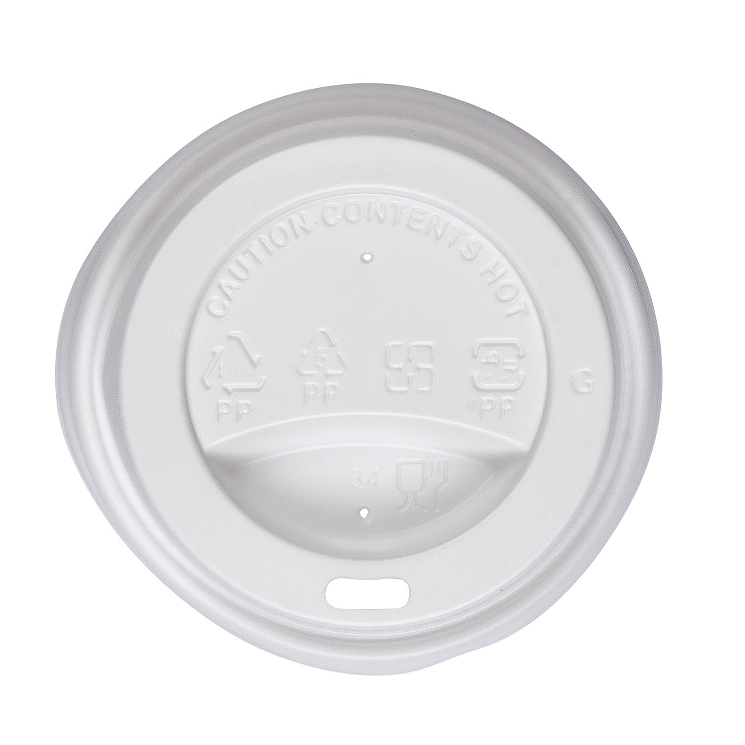 8oz White Dome Sipper Hot Cup Lid