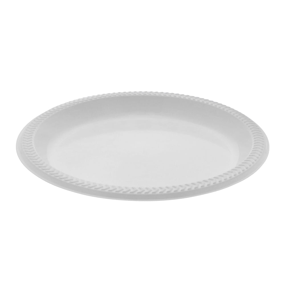 9 Inch White Plastic Plate