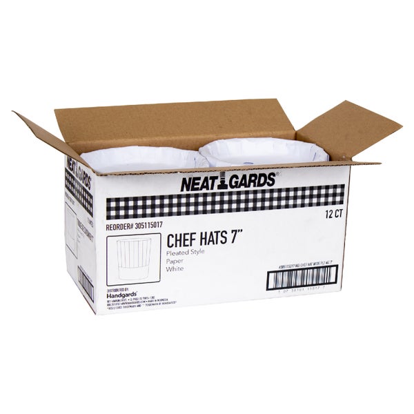 7 Inch Pleated Paper Chef Hat