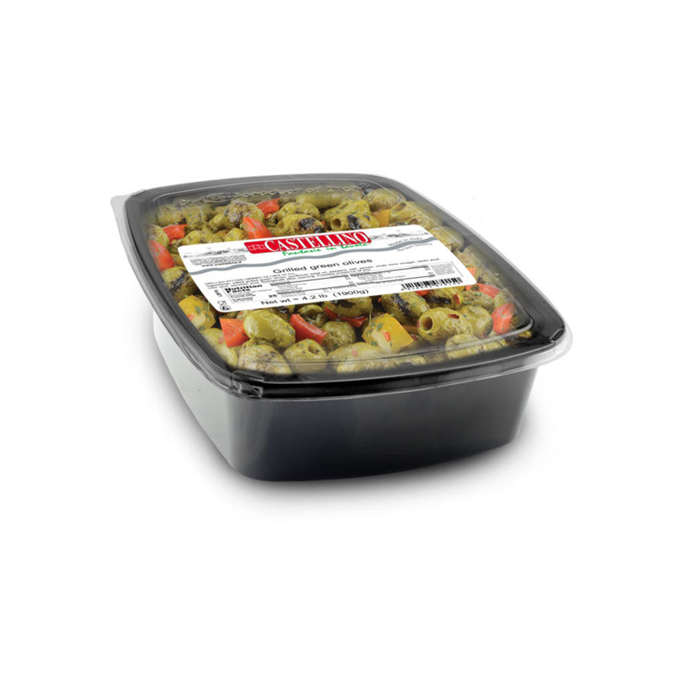 Grilled Green Olives