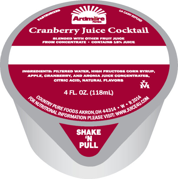 Cranberry Juice Cocktail Frozen 4oz Cup