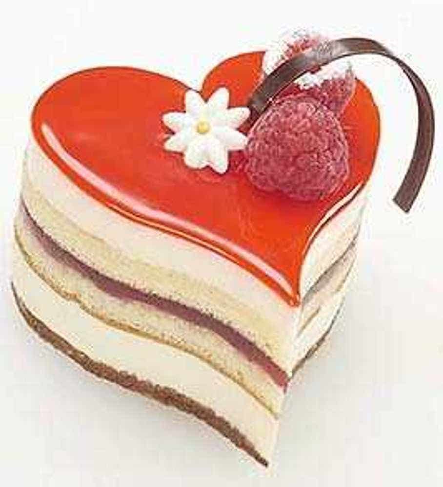 Edelweiss Heart Shaped Cake
