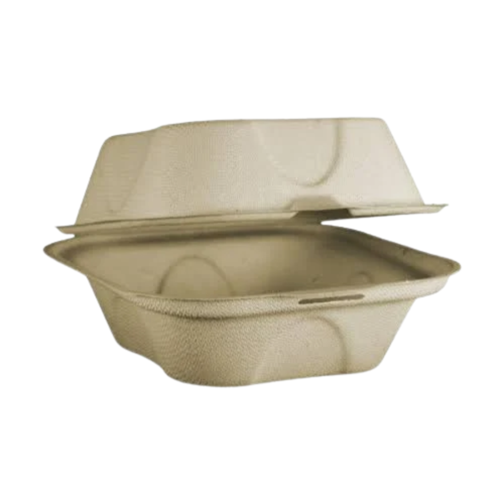 6in Fiber Hinged Container