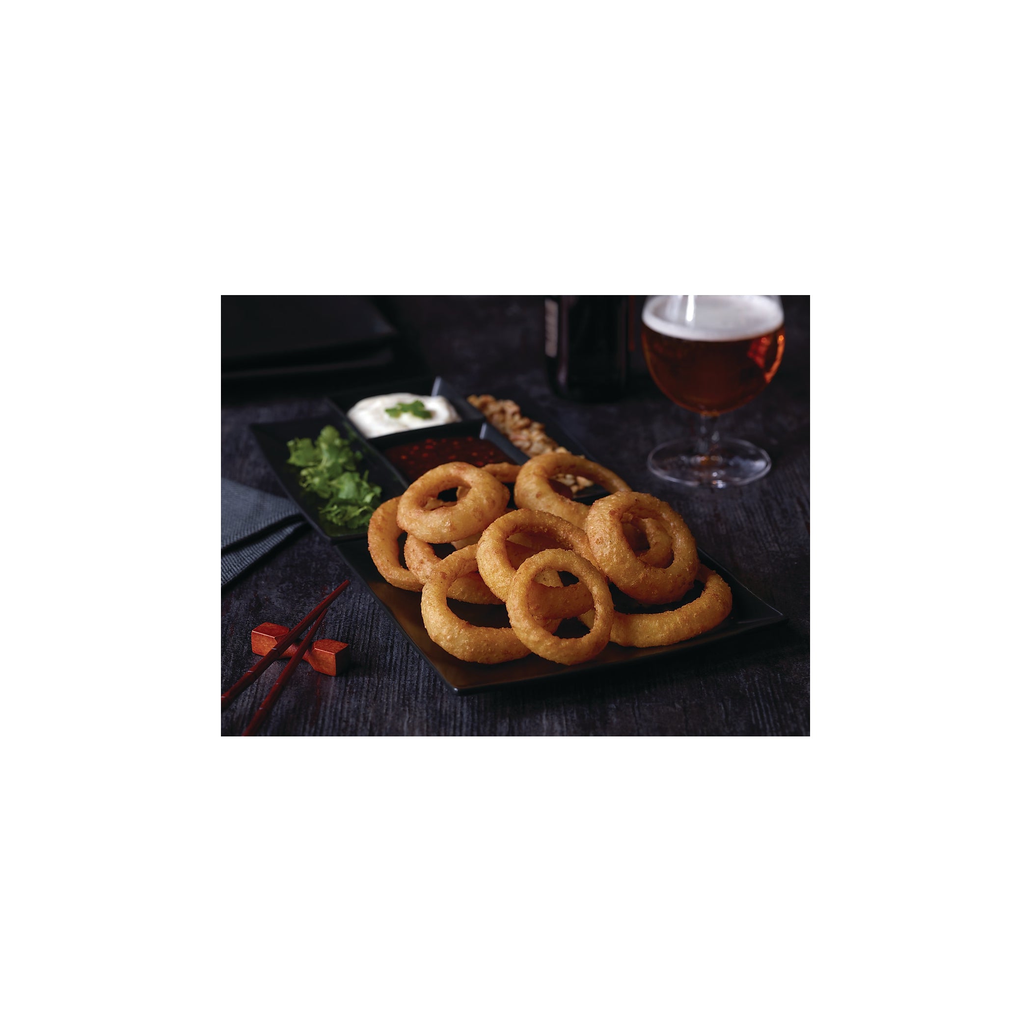* Whole Beer Battered Onion Rings