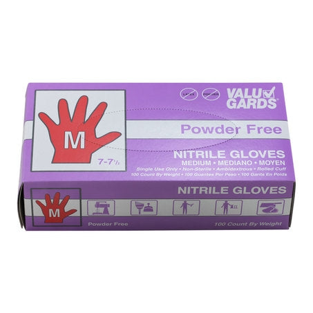 * Gloves Nitrile Purple Powder Free Medium