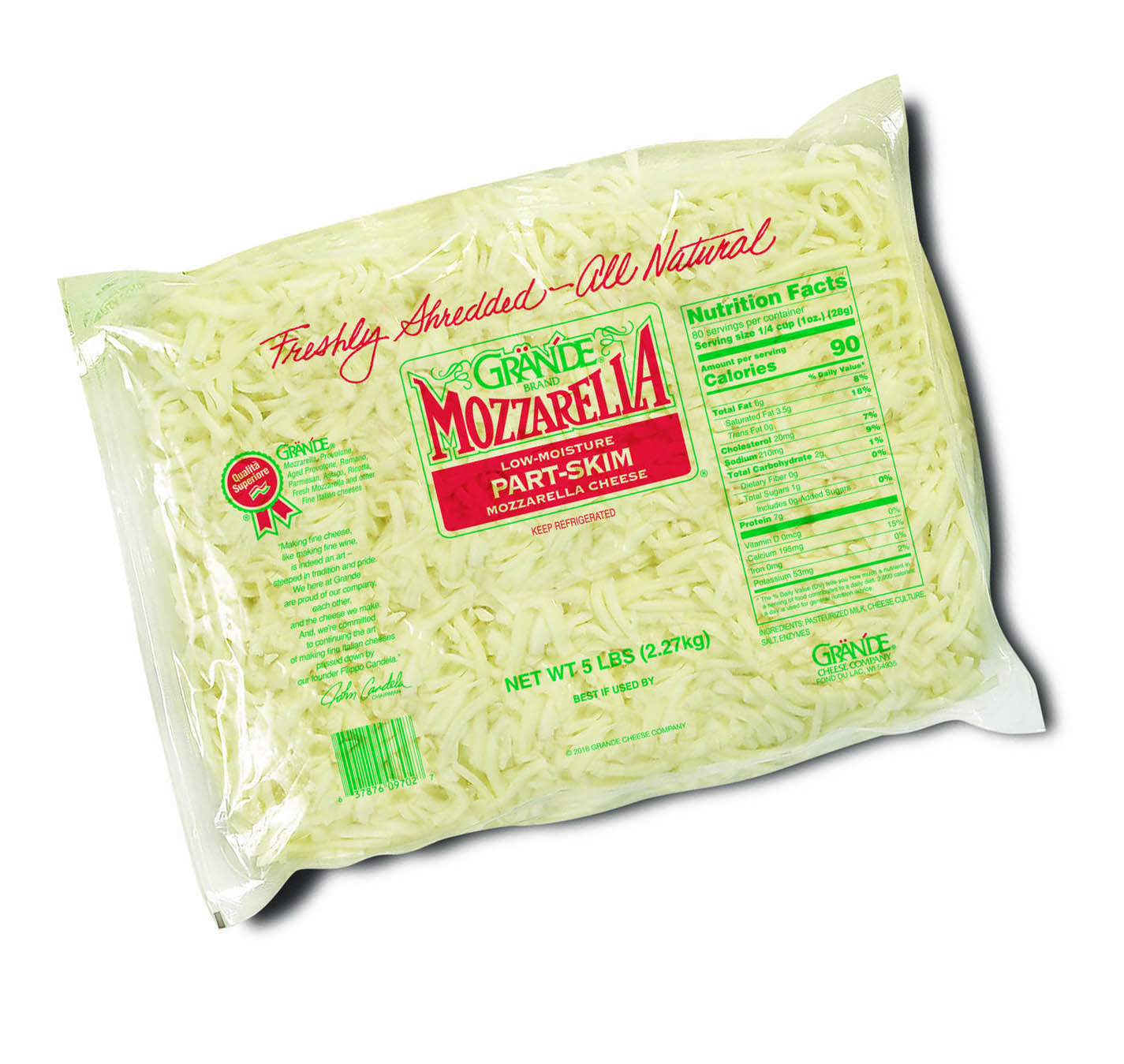 Part Skim Shredded Mozzarella Cheese