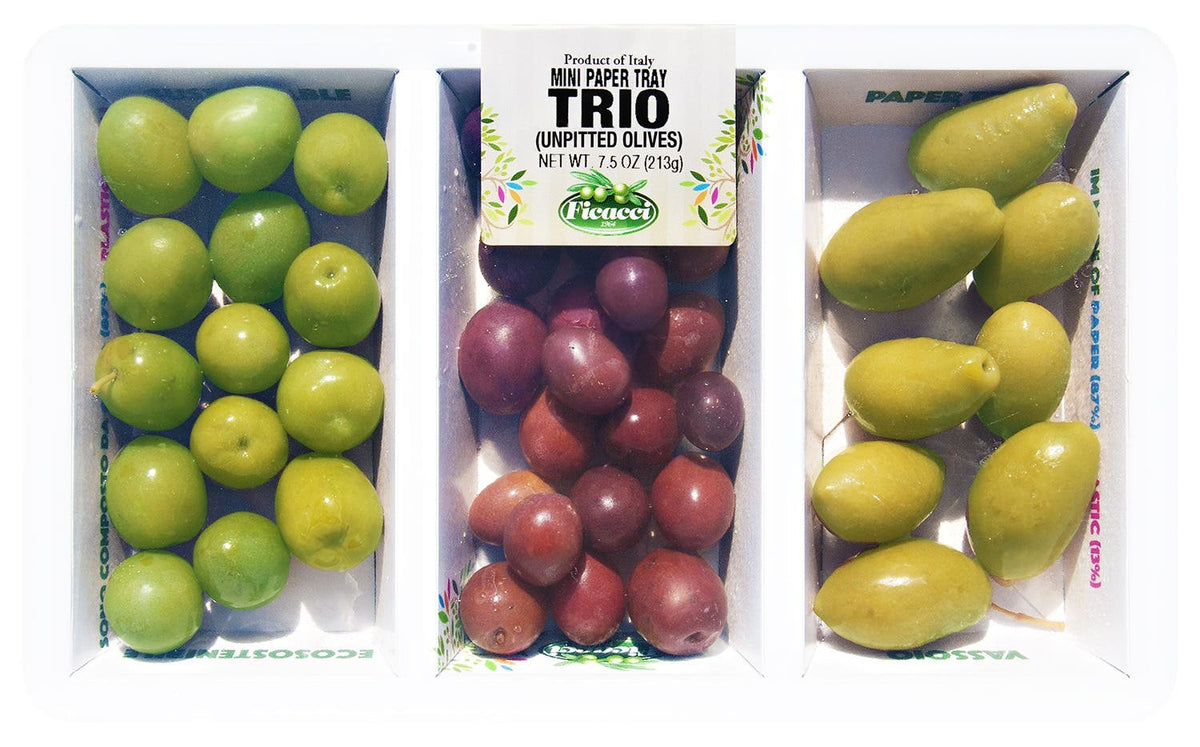Mini Paper Tray Trio (Unpitted Olives)