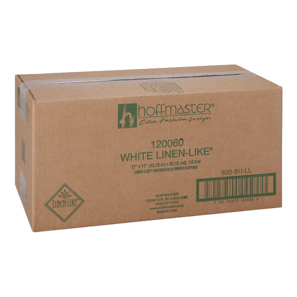 * 17x17 White Linen-Like 1/4 Fold Dinner Napkins