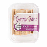 Garlic Herb Sourdough Flatbread Crackers