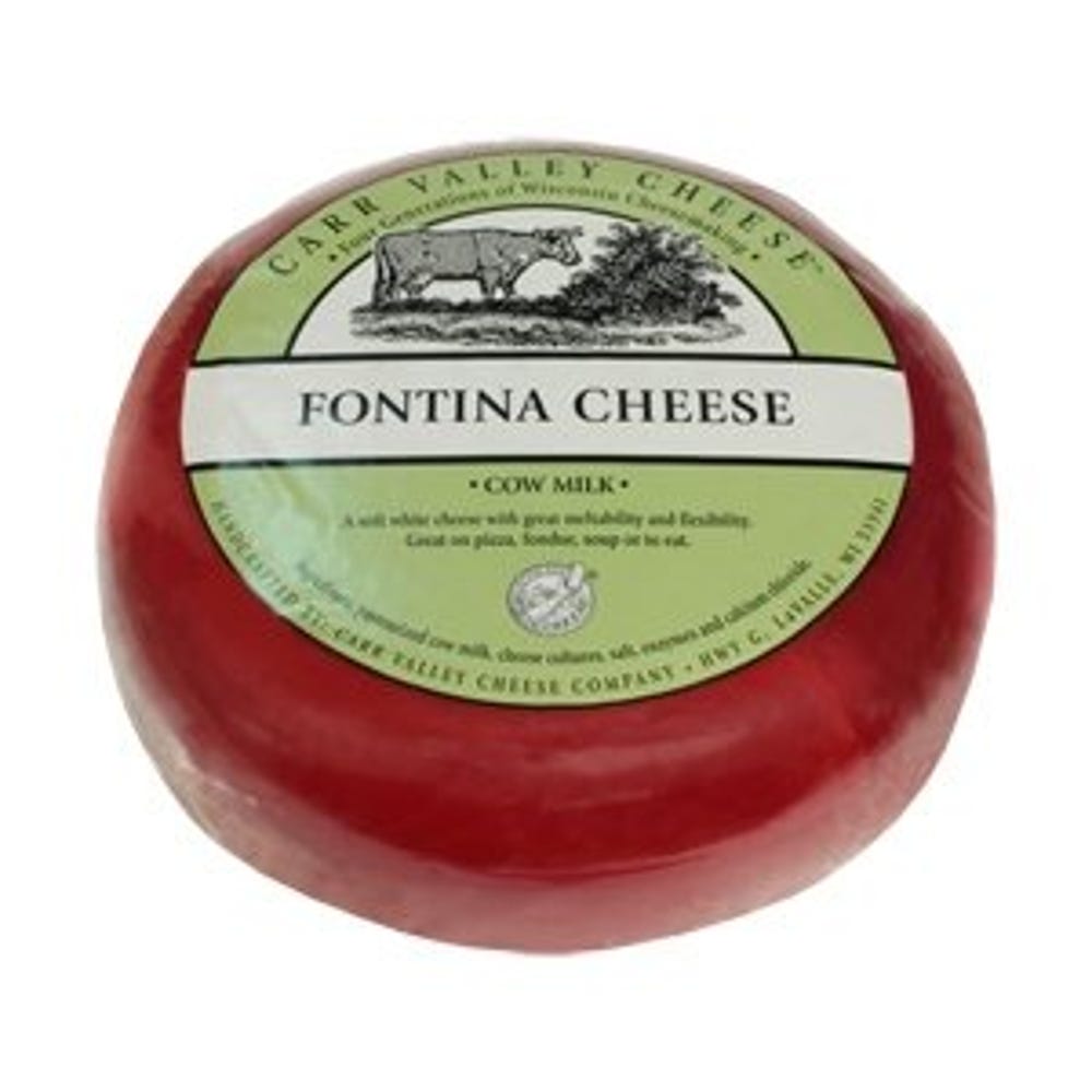 Red Wax Fontina Wheel