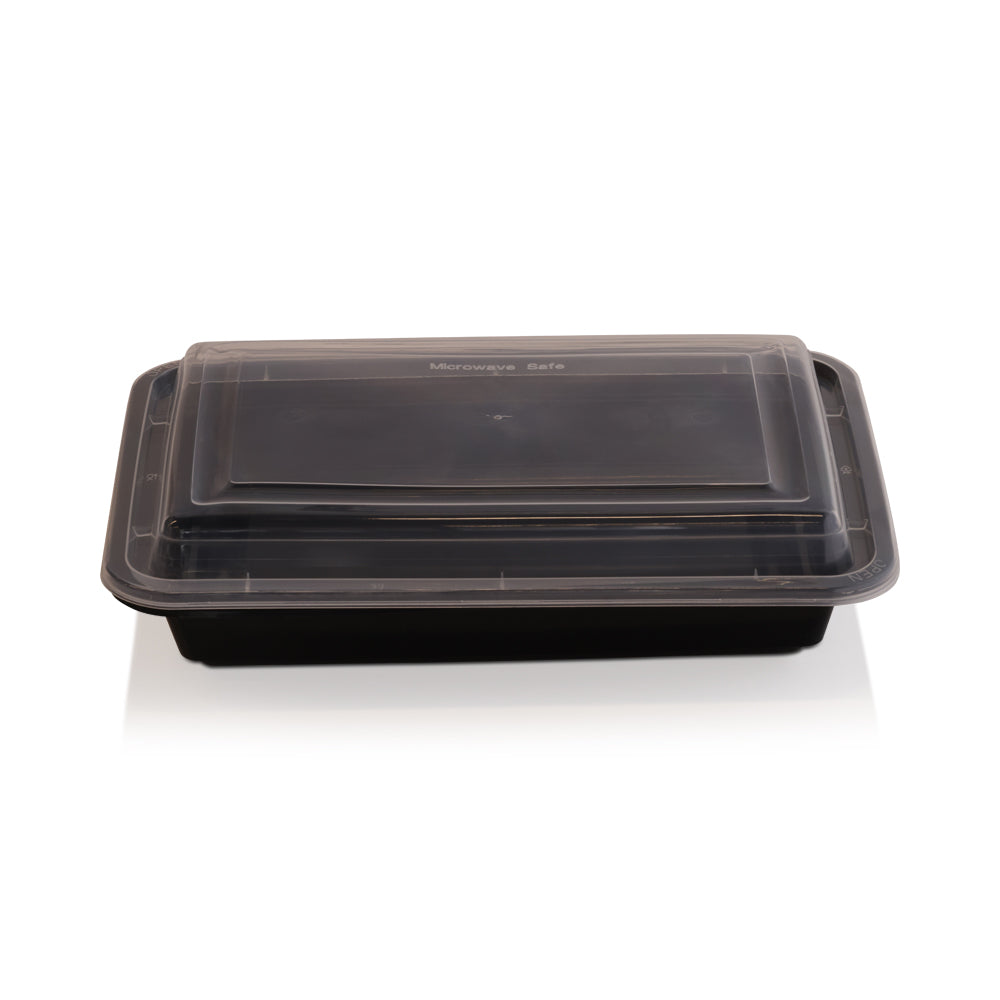 8x6 28oz Black Micro Containers