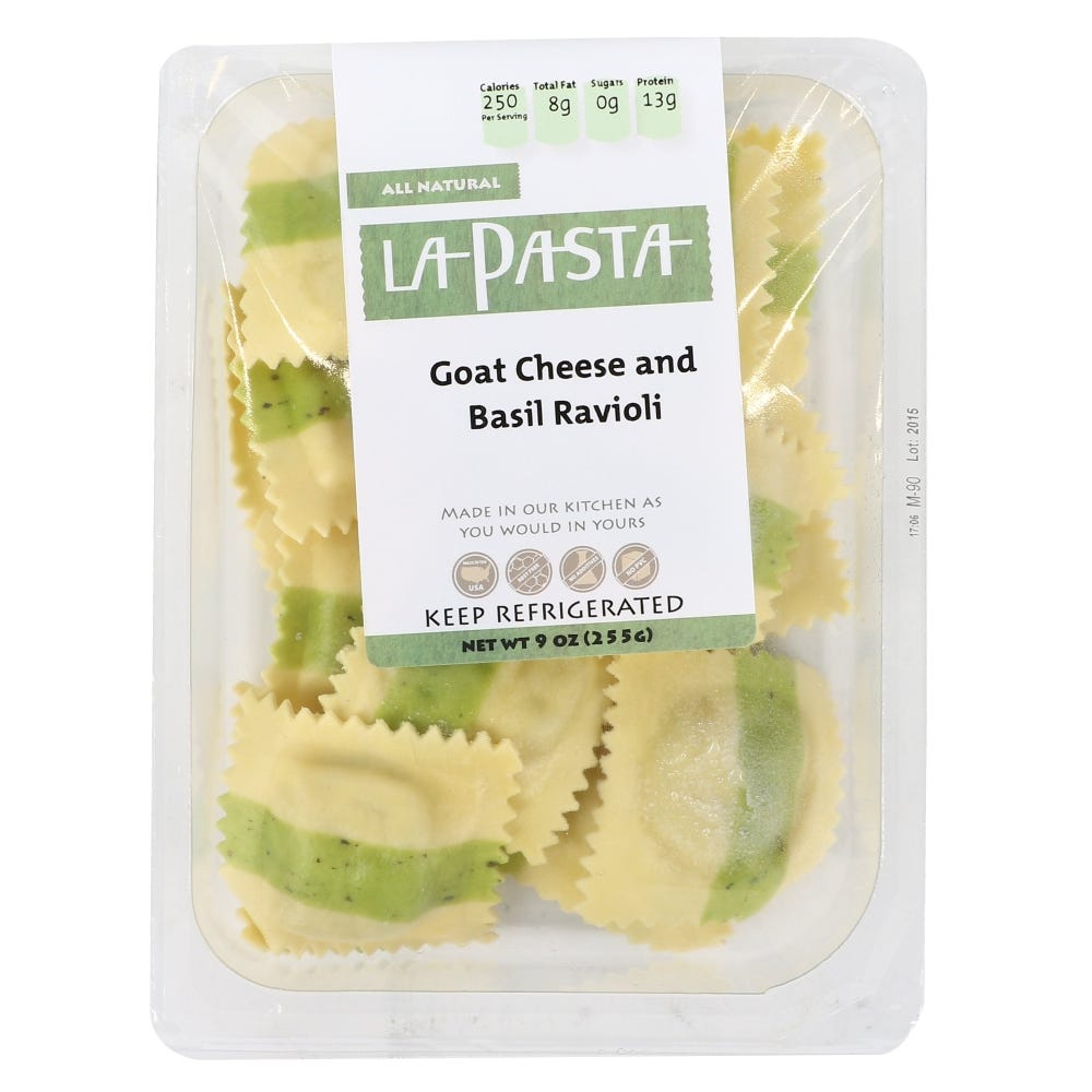 Goat Cheese & Basil Ravioli