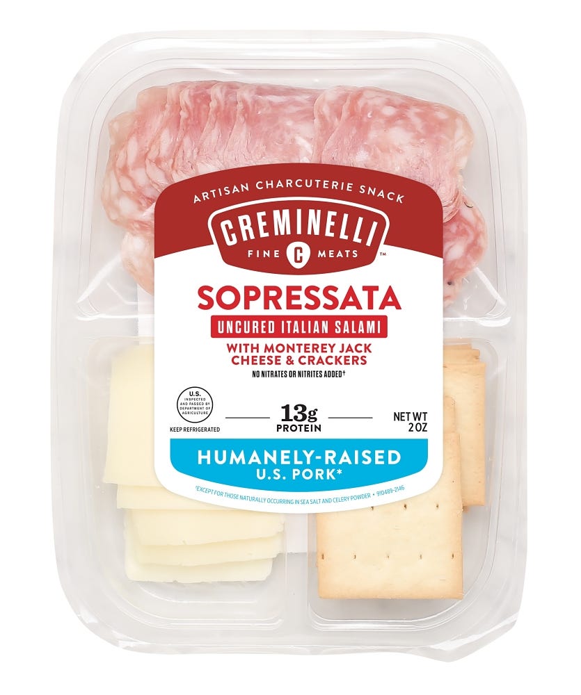 Sliced Sopressata, Monterey Jack & Cracker Tray