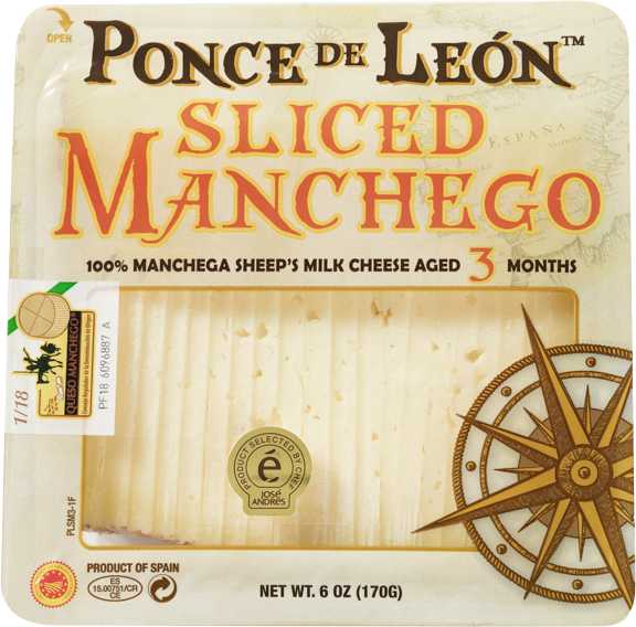 Ponce de Leon Sliced Manchego Cheese 6 oz