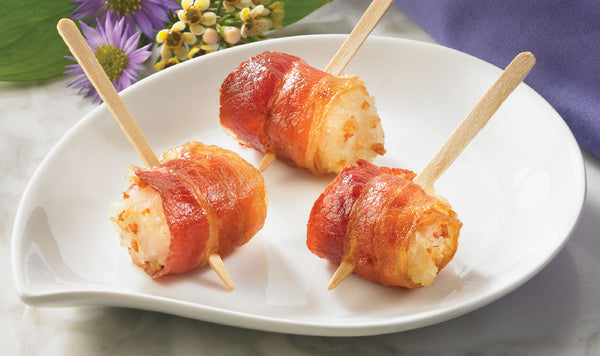 Bacon Wrapped Scallop on Wooden Pick
