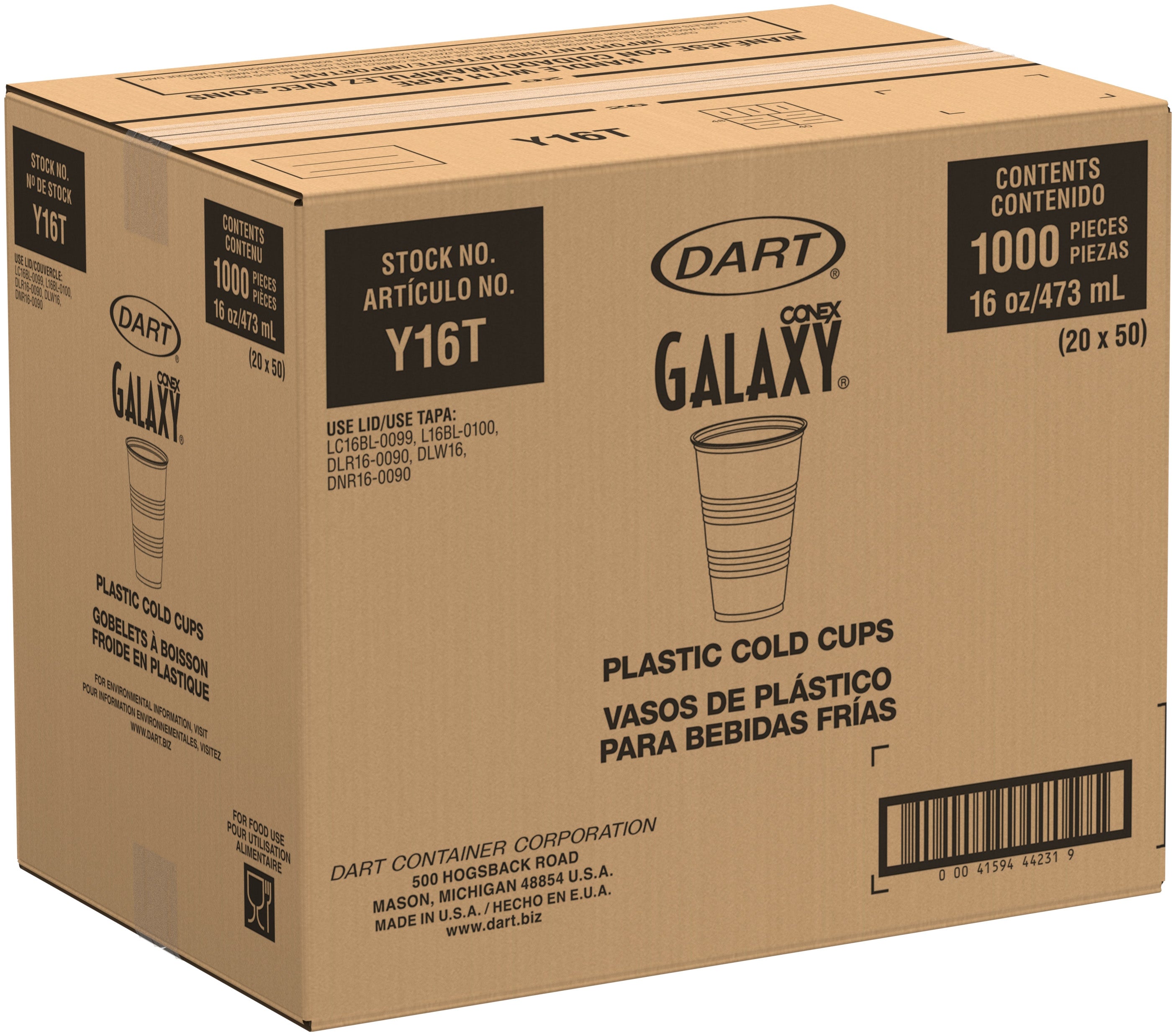 16oz Translucent Plastic Cup