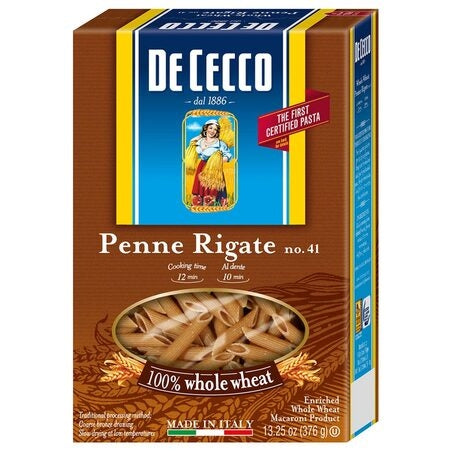 Whole Wheat Penne Rigate Pasta