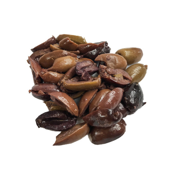 Barchetta Cut Kalamata Olive Halves