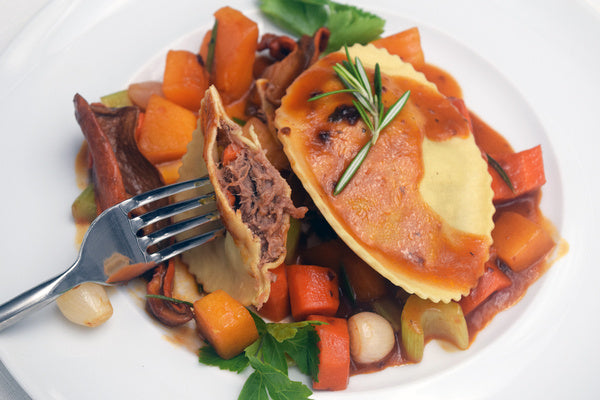 Jumb Round Braised Beef Short Rib Ravioli