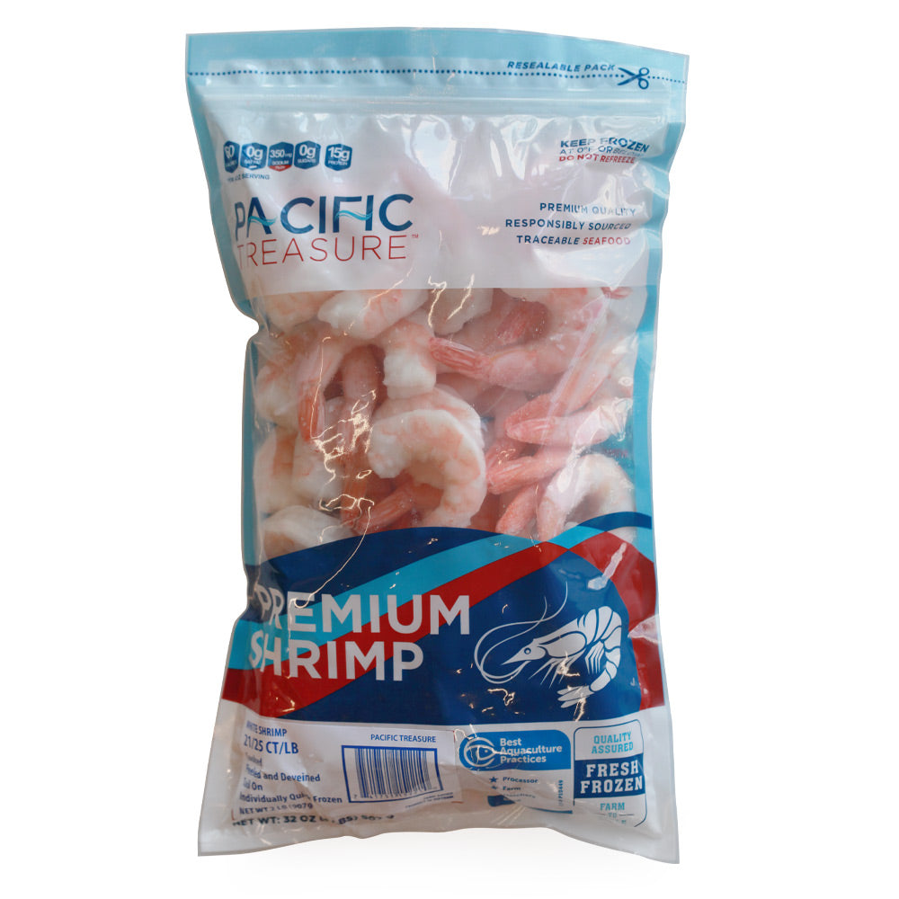 Shrimp 21-25 Cooked Peeled & Deveined Tail On
