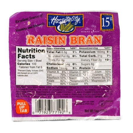Whole Grain Raisin Bran Cereal Bowl