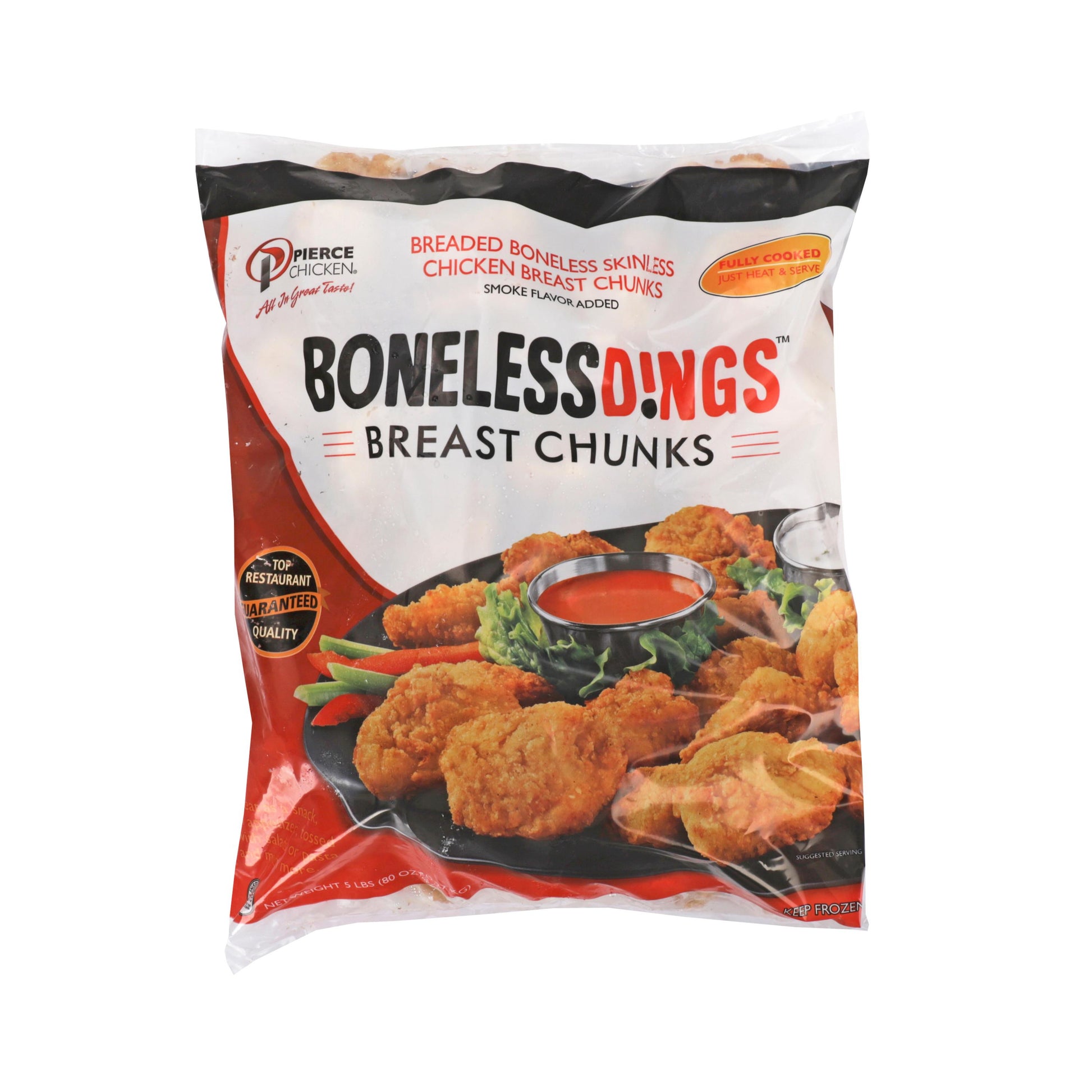* Breaded Boneless Chicken Wing Ding Cooked