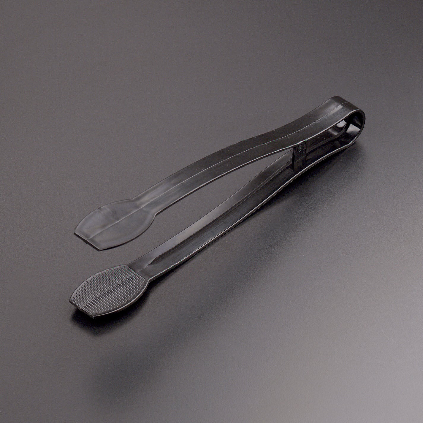 9 Inch Black Plastic Serving Tongs